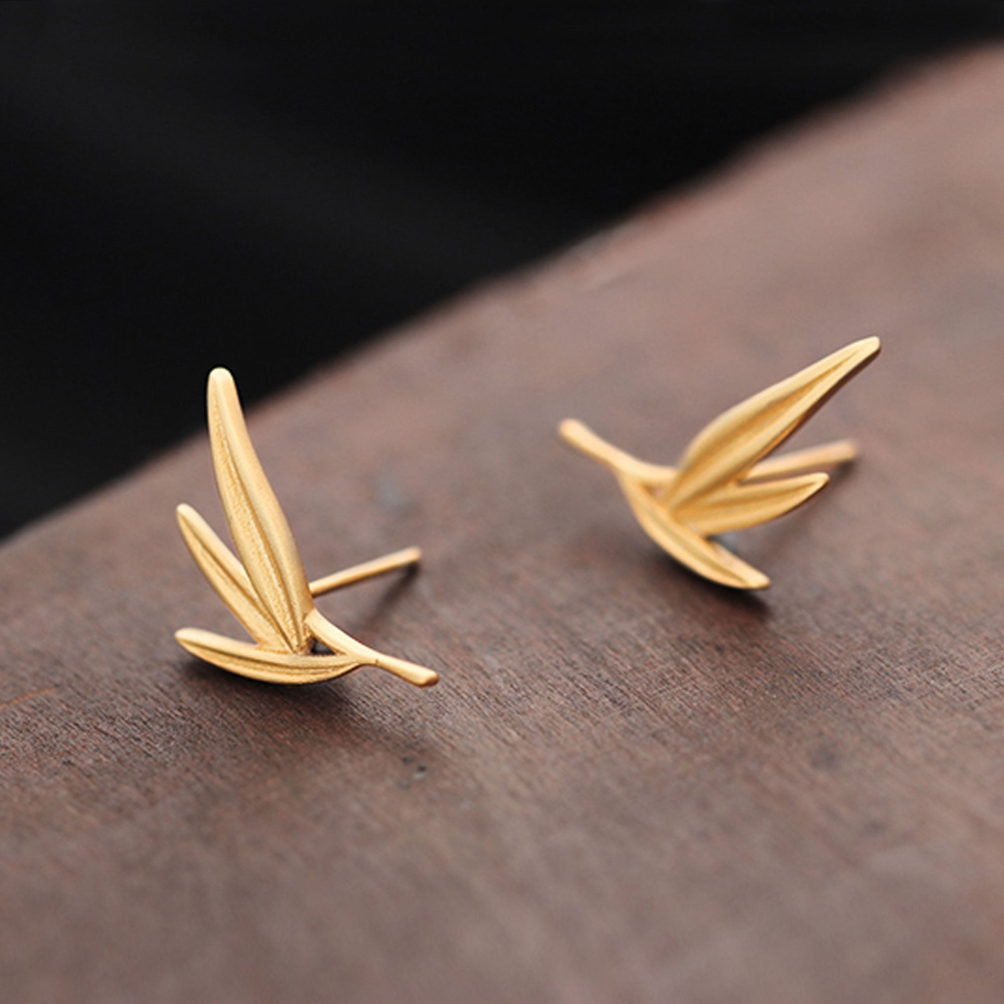 BAMBOO LEAF EARRINGS