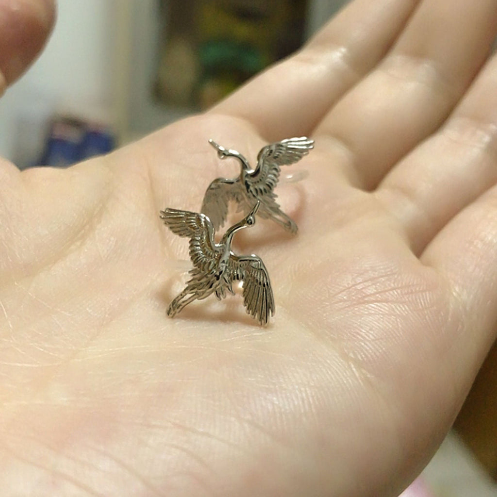 CRANE BIRD STUD EARRINGS