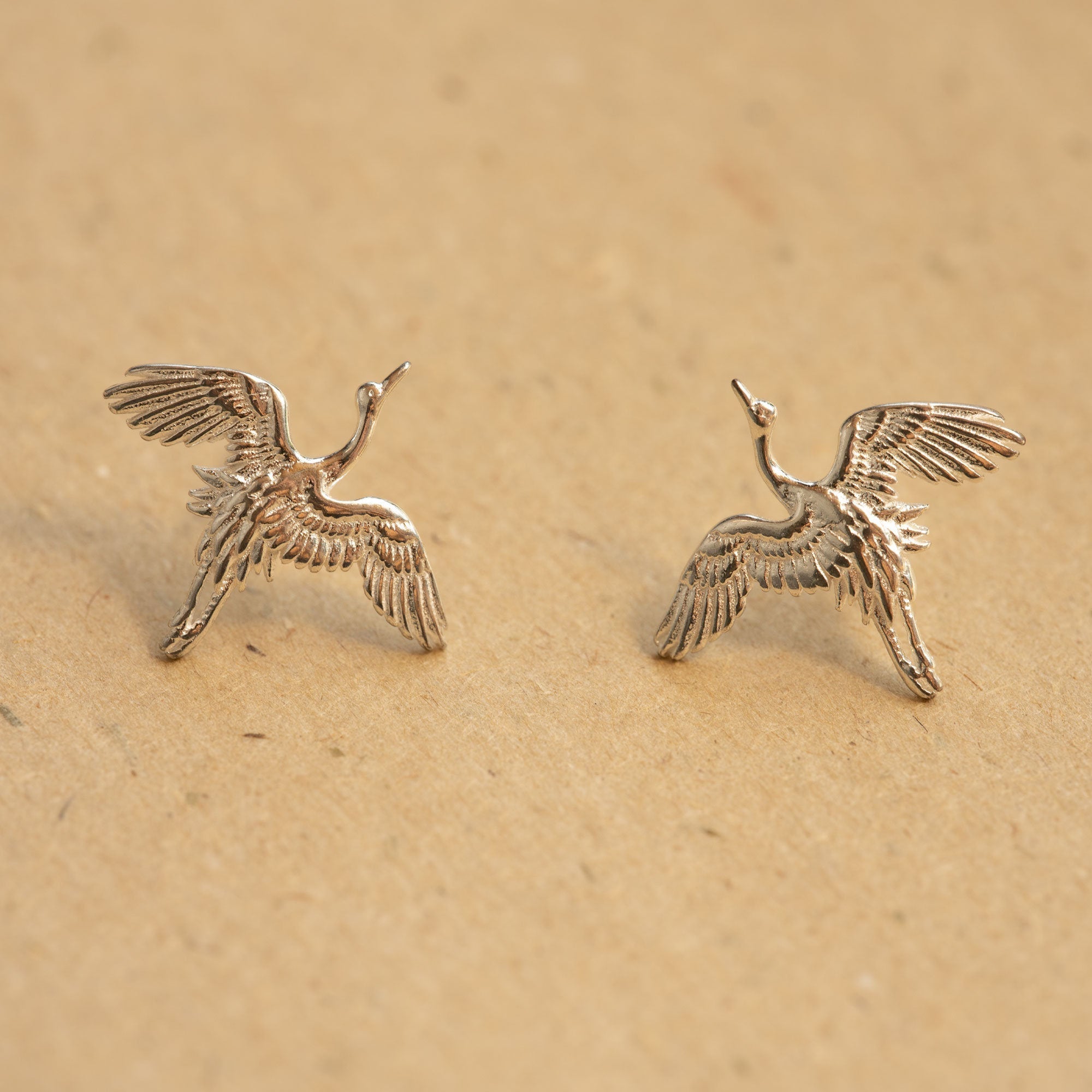 CRANE BIRD STUD EARRINGS