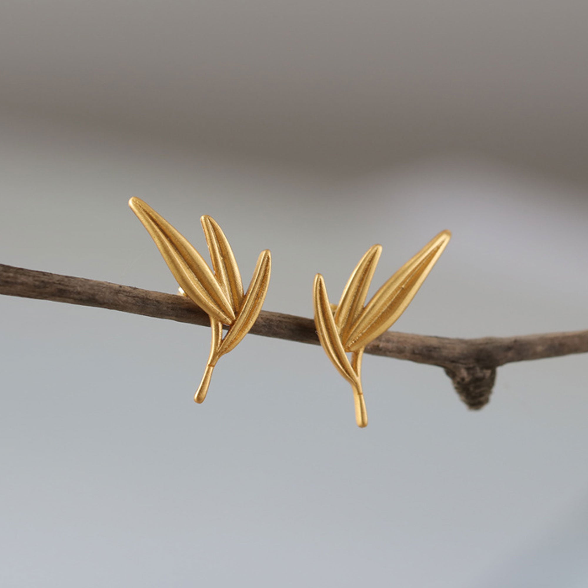 BAMBOO LEAF EARRINGS