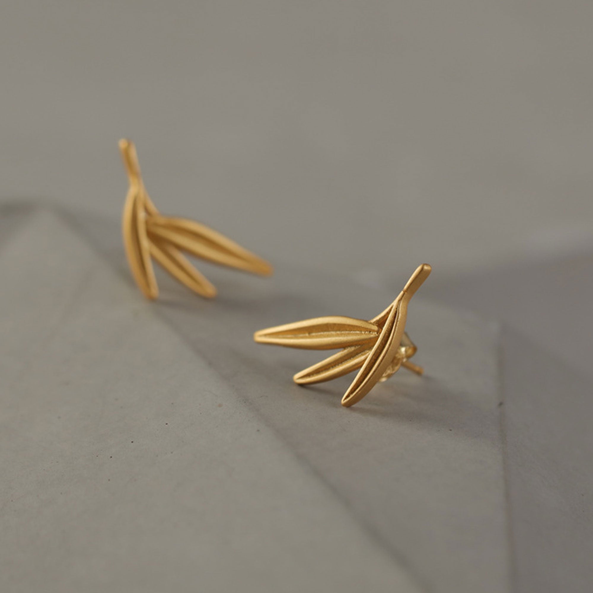 BAMBOO LEAF EARRINGS