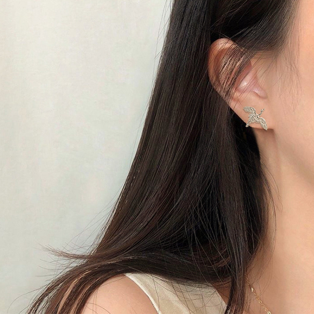 CRANE BIRD STUD EARRINGS