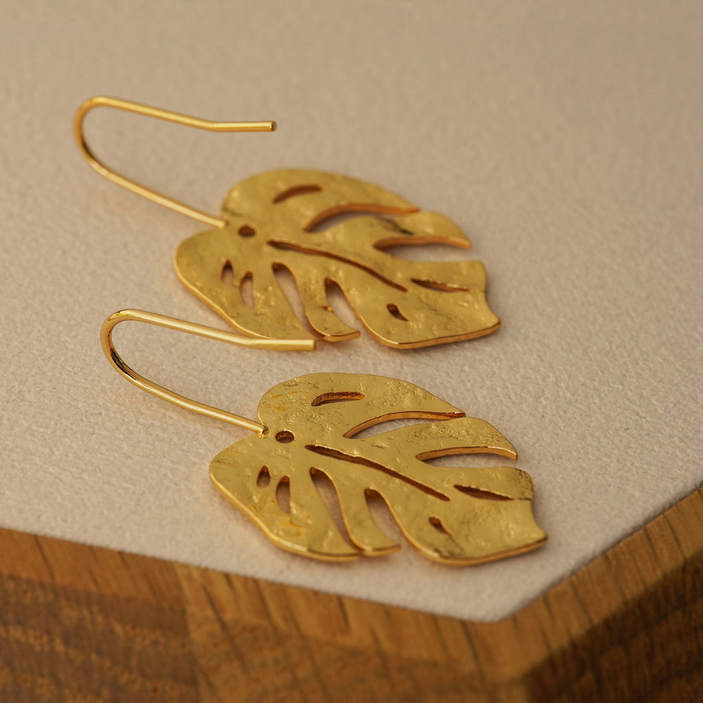 MONSTERA LEAF EARRINGS